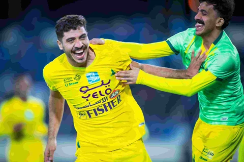 محمد شريف يسجل ثالث أهدافه مع الخليج في الدوري السعودي (فيديو)